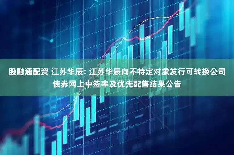 股融通配资 江苏华辰: 江苏华辰向不特定对象发行可转换公司债券网上中签率及优先配售结果公告